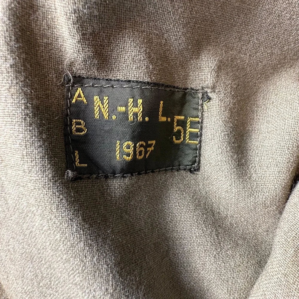 Vintage 1967 Military‎ Wool Overcoat Double Breasted Officer Coat